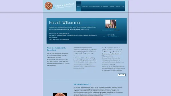 Website Screenshot: Acuta Detektei für Wirtschaftskriminalität - ACUTA Detektei Startseite - Date: 2023-06-22 15:00:03
