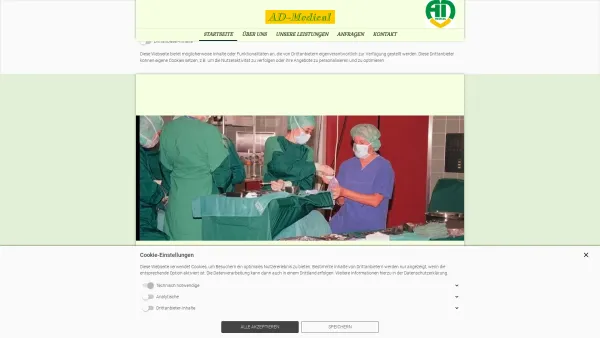 Website Screenshot: AD-Data KG gegliedert in AD medical AD label - AD-Medical Ihr OP-Set Fertiger - Startseite - Date: 2023-06-22 15:00:03