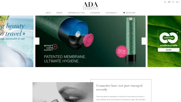 Website Screenshot: ADA Hotel Guest Supplies creative body care Hotelkosmetik - ADA Cosmetics International - Date: 2023-06-22 15:00:03