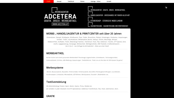 Website Screenshot: adcetera printcenter annenpassage graz - Adcetera PRINT - adcetera printcenter grafik druck werbeartikel graz - Date: 2023-06-22 15:00:03