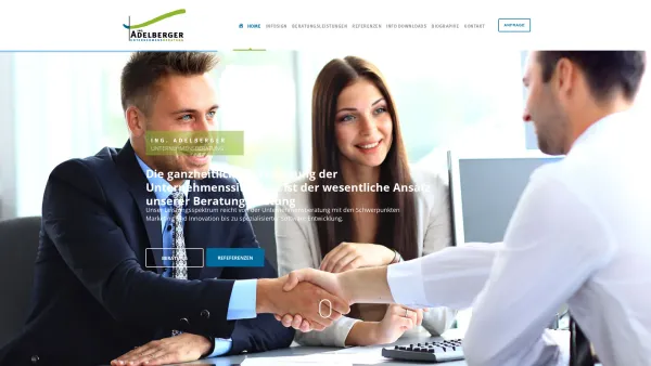 Website Screenshot: Ing. Adelberger Unternehmensberatung - Ing. Adelberger Unternehmensberatung - Marketing und Innovation - Wels - Date: 2023-06-22 15:00:03