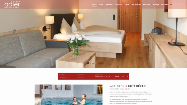 Website Screenshot: Relax und Vitalhotel Adler **** - Relax- & Vitalhotel Adler in St. Anton im Montafon, Vorarlberg - Date: 2023-06-22 15:00:03