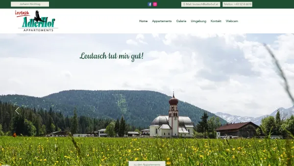 Website Screenshot: AdlerHof Ferienwohnungen Leutasch Seefeld, Tirol - Home | Adlerhof Leutasch in Tirol - Date: 2023-06-22 15:00:03
