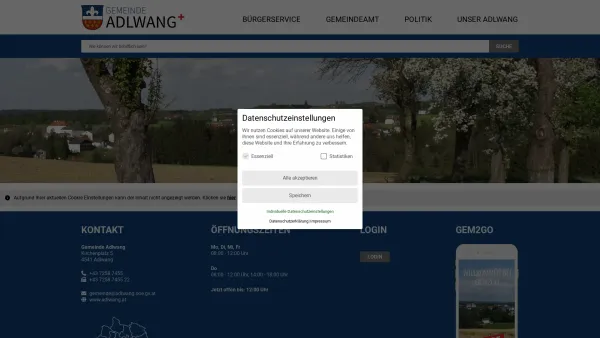 Website Screenshot: Gemeindeamt Adlwang RiS-Kommunal - Adlwang - Zentrum - Date: 2023-06-22 15:00:03