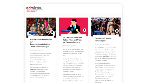 Website Screenshot: admicos.Congress Incentive GmbH. - Admicos. ? Admicos. Blaguss - Date: 2023-06-14 10:37:32