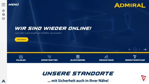 Website Screenshot: Das Unternehmen Admiral Sportwetten AG - ADMIRAL | admiral.ag | ADMIRAL Österreich - Date: 2023-06-15 16:02:34