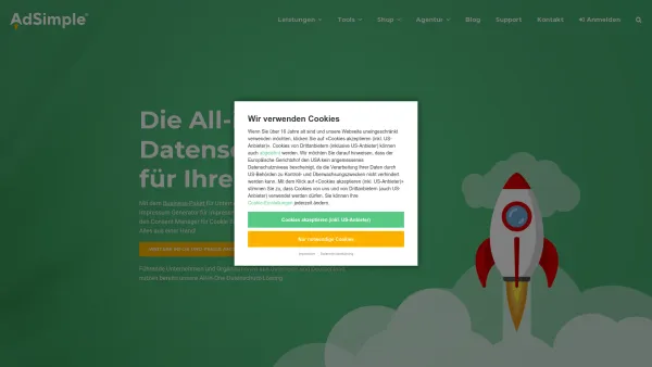 Website Screenshot: AdSimple GmbH - AdSimple Online Marketing, Webdesign & Datenschutz-Generator - Date: 2023-06-14 10:46:36