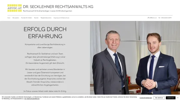 Website Screenshot: DR. BAUER RECHTSANWALTS OEG Liezen Windischgarsten - Dr. Secklehner Rechtsanwalts KG | Erfolg durch Erfahrung | Liezen - Date: 2023-06-22 12:13:06