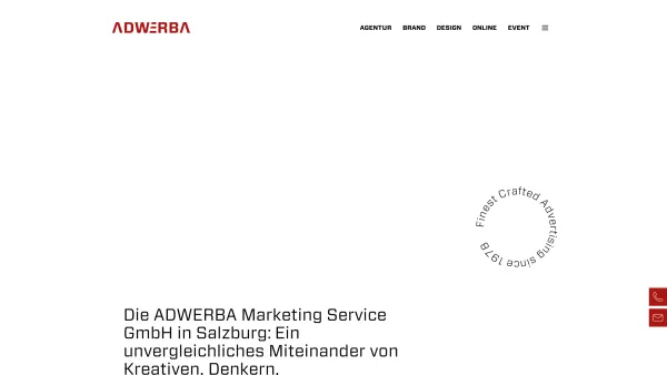 Website Screenshot: www.adwerba.at - Werbeagentur Salzburg - ADWERBA Marketing Service GmbH - Date: 2023-06-22 12:13:07