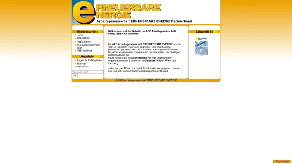 Website Screenshot: AEE Kärnten/Salzburg - Home - Date: 2023-06-22 12:13:07