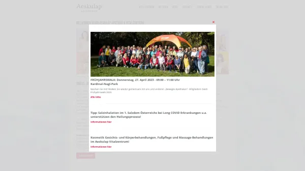 Website Screenshot: Aeskulap Apotheke - Aeskulap Apotheke & Vitalzentrum, 1030 Wien - Date: 2023-06-14 10:38:39
