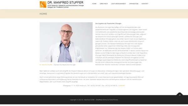 Website Screenshot: dr. manfred stuffer plastische und aesthetische chirurgie - Dr. Manfred Stuffer – Facharzt für Plastische Chirurgie - Date: 2023-06-22 12:13:07