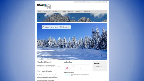 Website Screenshot: AGA-Bau - Baumeister Startseite Planung - Date: 2023-06-22 12:13:07