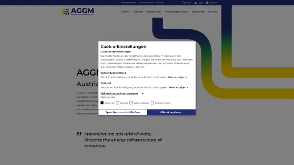 Website Screenshot: AGGM Austrian Gas Grid Management AG - AGGM | Austrian Gas Grid Management AG - Date: 2023-06-22 15:02:29