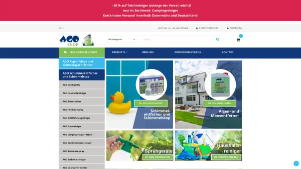 Website Screenshot: AGO Vertretung in Österreich - Einzigartige Produkte zur Haushaltspflege | Agoshop Österreich - Date: 2023-06-15 16:02:34