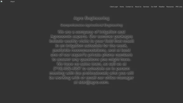 Website Screenshot: STAR AGRO Analyse und Handels Agro Engineering Crop Consulting and Water Resource Specialists - Agro Engineering - Date: 2023-06-22 15:02:29