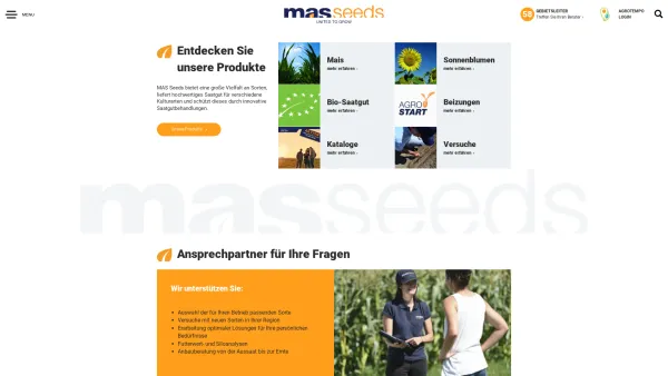 Website Screenshot: AGROS Service GmbH - MAS Seeds - Date: 2023-06-14 10:38:39