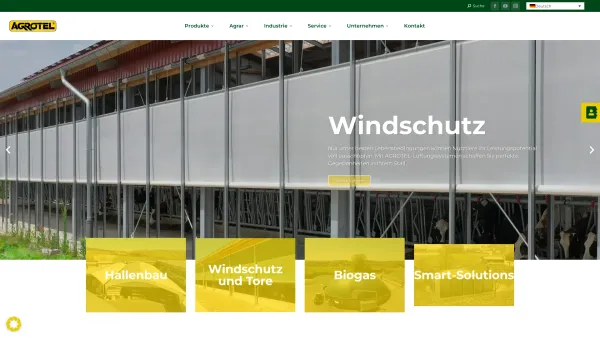 Website Screenshot: Agrotel HandelsgesmbH. - AGROTEL: Textile Lösungen für Landwirtschaft und Industrie - Date: 2023-06-15 16:02:34