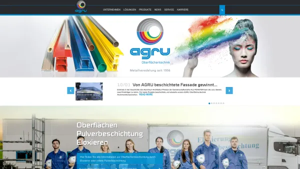 Website Screenshot: Agru Oberflächentechnik GmbH - AGRU Oberflächentechnik - - Date: 2023-06-22 15:02:29
