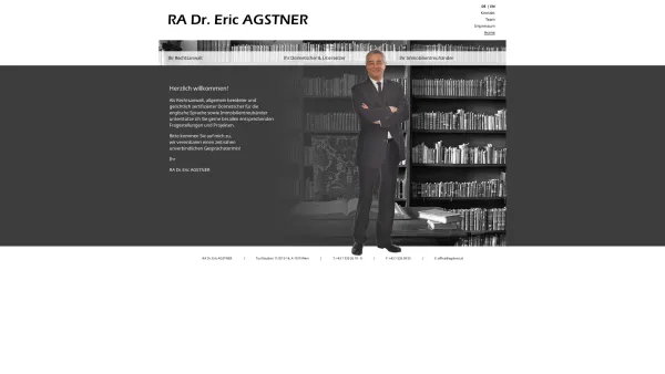 Website Screenshot: RA Dr. Eric Agstner - RA Dr. Eric AGSTNER - Date: 2023-06-22 15:02:29