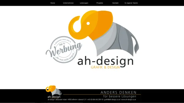 Website Screenshot: ah - Grafik & Design - ah-design ANDERS DENKEN für bessere Lösungen - Date: 2023-06-22 15:02:29