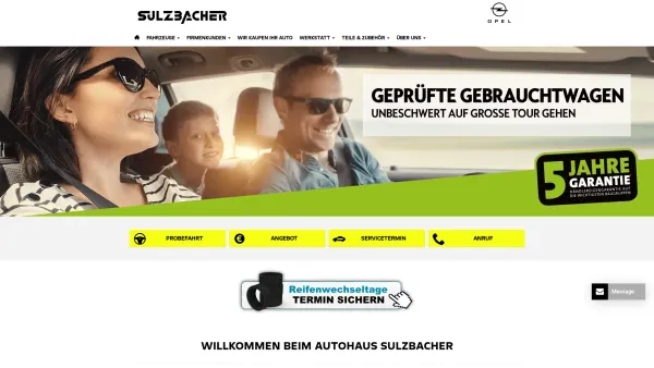 Website Screenshot: Gerhard Sulzbacher Gesellschaft m.b.H. CO Sulzbacher - Autohaus Opel Sulzbacher - Ihr Opel Vertragspartner - Date: 2023-06-22 15:02:29