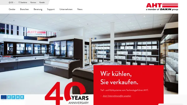 Website Screenshot: AHT Cooling Systems GmbH - AHT Cooling Systems - naturally at your side - a member of DAIKIN group - Date: 2023-06-22 12:13:07