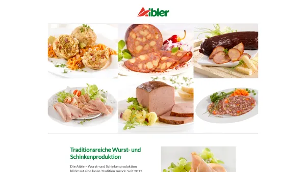 Website Screenshot: Aibler Delikatessen - Aibler - Traditionsreiche Wurst- und Schinkenproduktion - Date: 2023-06-22 12:13:07