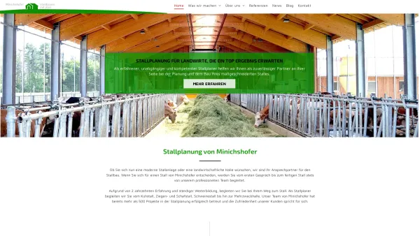 Website Screenshot: Agrar Ingenieur Büro Minichshofer - Planungsbüro Minichshofer | firmenunabhängige Stallplanung - Date: 2023-06-22 12:13:07