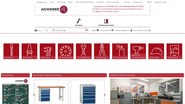 Website Screenshot: AICHINGER GmbH - Aichinger GmbH - Werkzeuge, Betriebseinrichtung - Date: 2023-06-14 10:38:39