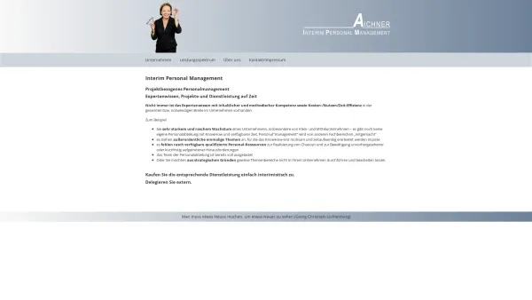 Website Screenshot: AICHNER InterimPersonalManagement - Aichner Personal Management: Interim Personal Management - Date: 2023-06-22 12:13:07