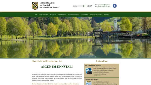 Website Screenshot: Gemeinde Aigen im Ennstal - Aigen im Ennstal - Aigen im Ennstal - Date: 2023-06-22 12:13:07