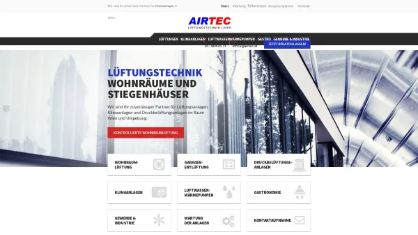 Website Screenshot: Huber - Mayer Airtec Modellbau OEG - Lüftungstechnik in Wien – für Wohnraum und Stiegenhaus - Date: 2023-06-15 16:02:34