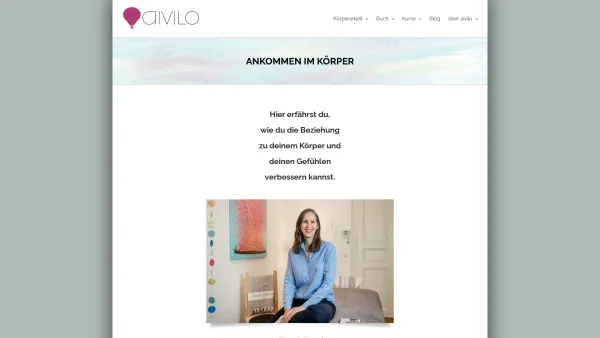 Website Screenshot: aivilo ankommen im Körper - Olivia Helmer-Wollinger - aivilo.at - Date: 2023-06-14 10:38:41