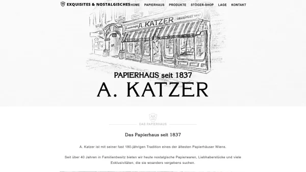 Website Screenshot: A. KATZER - PAPIERFACHGESCHÄFT - Papierhaus A. Katzer - Date: 2023-06-22 15:00:04