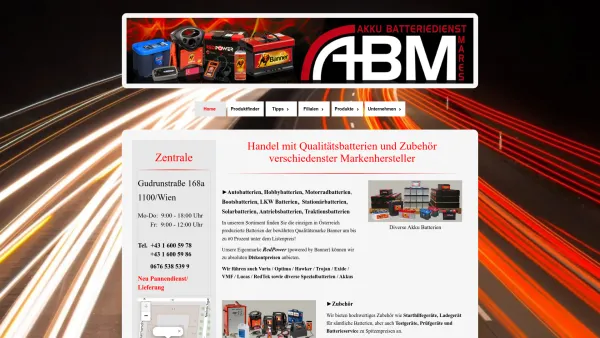 Website Screenshot: Akku Batteriedienst Wolfgang Mares - Kfz Batteriefachhandel - Batterien seit über 80 Jahren - Date: 2023-06-22 15:00:04