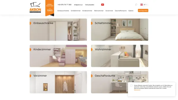 Website Screenshot: Akron Lichtsysteme GmbH - Möbel nach Maß | AKRON - Date: 2023-06-22 15:00:04