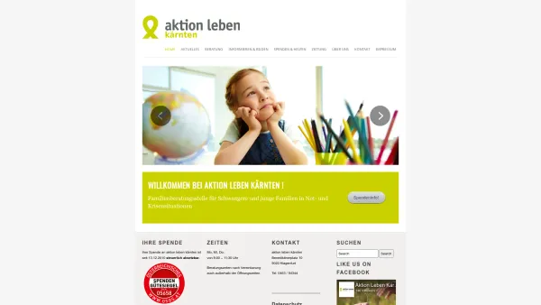 Website Screenshot: Aktion Leben Kärnten - Aktion Leben Kärnten - Home - Date: 2023-06-15 16:02:34