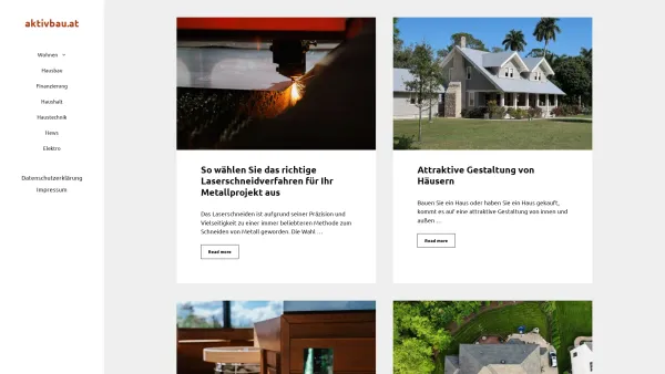 Website Screenshot: Aktivbau GesmbH - aktivbau.at - Blog rund ums Bauen und Wohnen - Date: 2023-06-14 10:46:59
