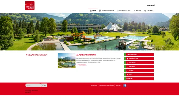 Website Screenshot: Aktivpark Montafon - Home - Date: 2023-06-22 15:00:04