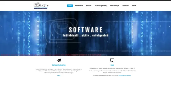 Website Screenshot: AKtiv Software GmbH - Home - Date: 2023-06-22 15:00:04