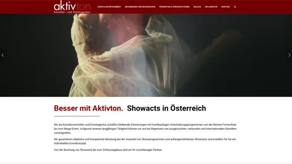 Website Screenshot: AktivTon.at - Aktivton Showacts in Österreich – Besser mit Aktivton - Date: 2023-06-22 15:00:04
