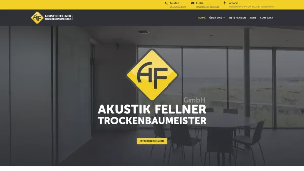 Website Screenshot: Andreas Akustikbau Innenausbau Trockenbau A. Fellner - Akustik Fellner GmbH | Trockenbaumeister - Date: 2023-06-22 15:00:04