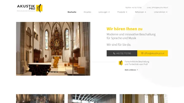 Website Screenshot: Strässer GmbH
Akustik-Linz - Kirchenbeschallung aus Linz in Österreich | Tontechnik - Date: 2023-06-15 16:02:34