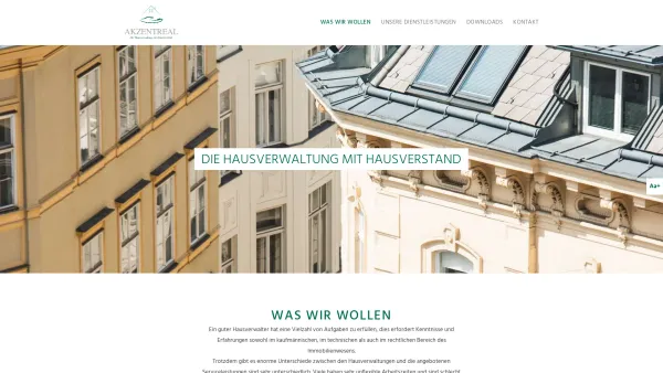 Website Screenshot: Akzentreal Immobilienverwaltung und Immobilienvermittlung - Akzentreal - Date: 2023-06-22 15:00:04