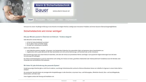 Website Screenshot: Alarm & Sicherheitstechnik Bauer - Alarm & Sicherheitstechnik Bauer GmbH - Date: 2023-06-14 10:38:18