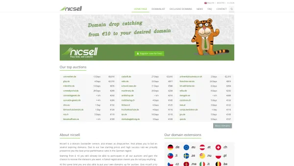 Website Screenshot: Alarmanlagen Graz - nicsell: RGP domain backorder service for .de & .eu & .at domains - Date: 2023-06-14 10:46:59
