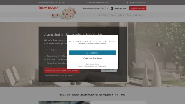 Website Screenshot: Alarm Lindner Sicherheitstechnik GmbH - Alarm Lindner Sicherheitstechnik GmbH | Alarmanlage | CCTV – Alarmanlage - Date: 2023-06-22 15:00:04