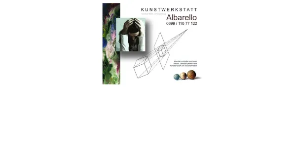 Website Screenshot: Albarello Kunstwerkstatt - Glasdesign - www.albarello.at | Seite im Aufbau - Site under construction - Date: 2023-06-22 15:00:04