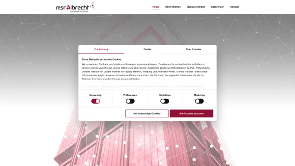 Website Screenshot: Albrecht GmbH & Co KG - Gebäudetechnik, Automation - Gebäudeautomation, Anlagenautomation, Raumautomation, MSR, GLT - Date: 2023-06-22 15:00:04